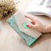 Wristlet Fashion Envelope Women Wallet Hit Color 3Fold Flowers Printing 5Colors PU Leather Wallet Long Ladies Clutch Coin Purse