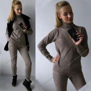 Women sweater suit and sets Casual Autumn Winter 2PCS Track Suit Casual female Knitted Trousers+Jumper Tops Costume Clothing Set