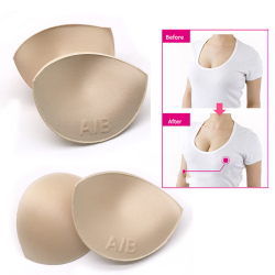 1Pair Sexy Women Sponge Swimsuit Pad Chest Cups Inserts Breast Bra Enhancer Push Up Bikini Padded Inserts Chest Invisible Pad
