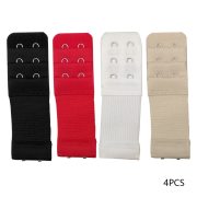 4 Pcs 2 Hook Bra Extender For Women's Elastic Bra Extension Strap Hook Clip Expander Adjustable Belt Buckle Underwear